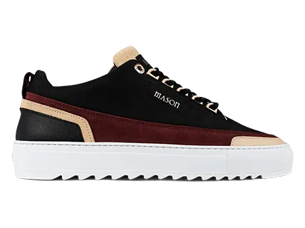 Mason Garments Firenze Nubuck/Leather – Black/Creme/Bordo Schwarz (FW20-2E)