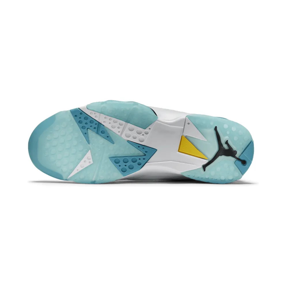Jordan 7 Retro N7 White/Ice Cube Blue-Dark Turquoise-Black (744804-144)