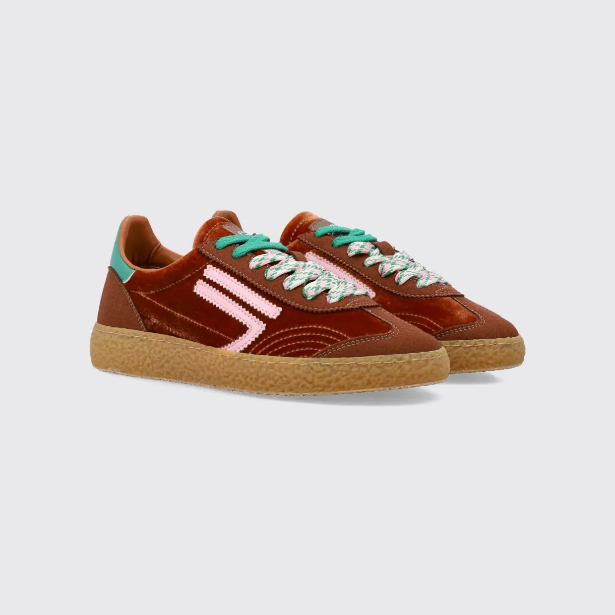 Puraai 6.01 XS Sneakers in Vegan Leather and Recycled Microsuede Tobacco (PU601X044)