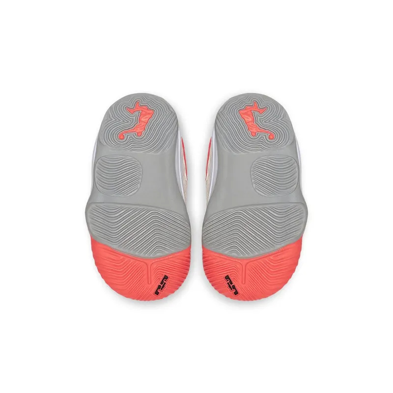 Nike LeBron 16 Whte Hot Lava (TD) White/Hot Lava-Flat Silver (CK3950-100)