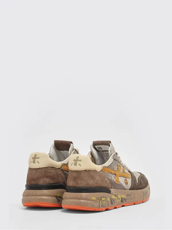 Premiata Mick Suede and Nylon Sneakers Brown (MICK7866) (2)