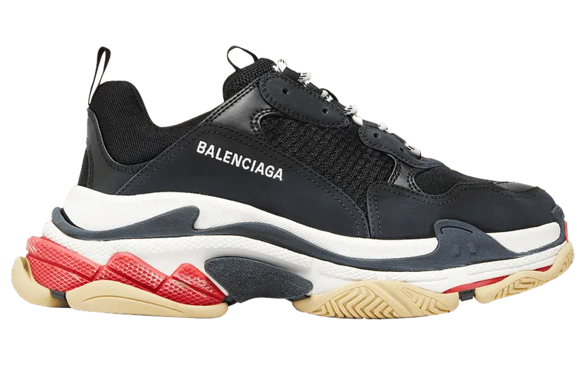 Balenciaga Triple S Black White Red (2018 Reissue) (533882W09O11000)