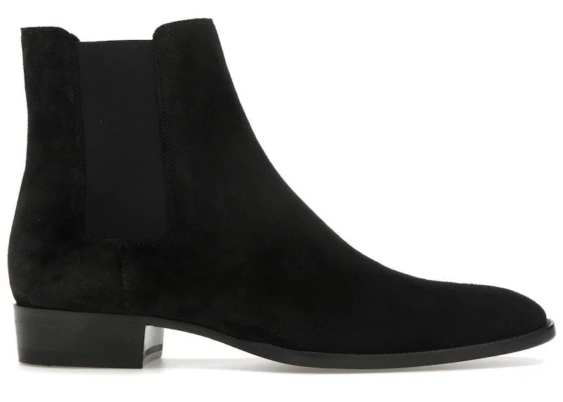 Saint Laurent Wyatt Chelsea Boot Black Suede (443208BT3001000)