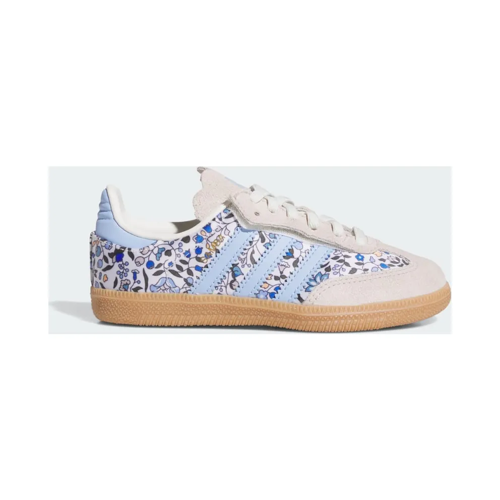 Adidas Samba OG x Liberty London Comfort Closure with Elastische Veters Kids Blue / Off White / Gum (JP8079)