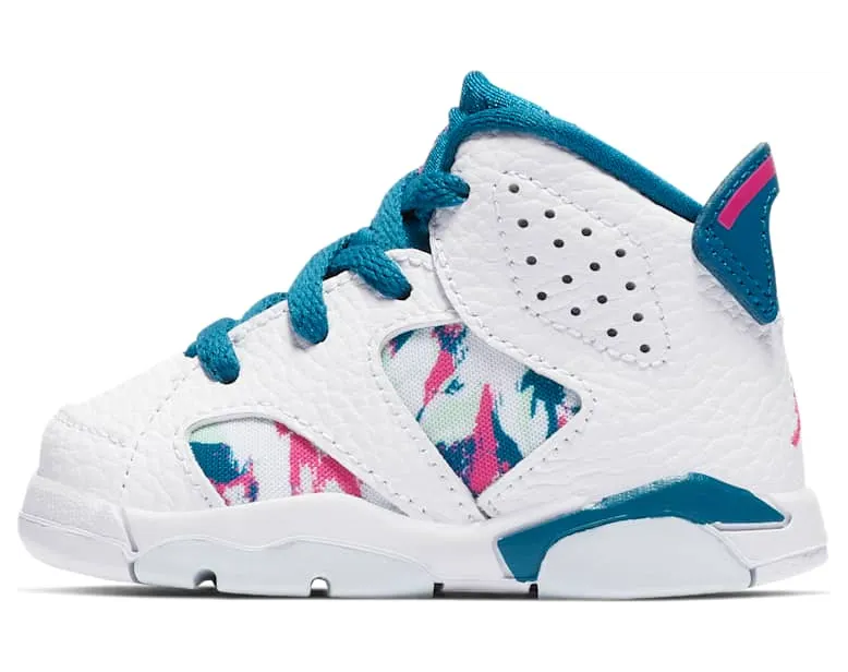 Air Jordan 6 Retro TD ‘Green Abyss’ White/Green Abyss-Laser Fuchsia (645127-153)