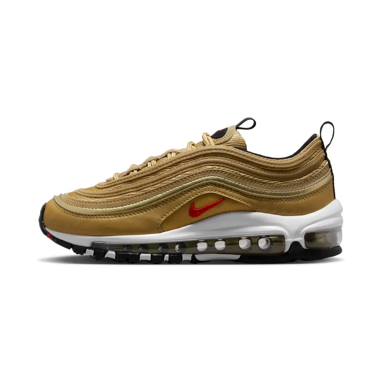 Nike Air Max 97 Metallic Gold (GS) “Metallic Gold / Black / White / Varsity Red” (918890-700)