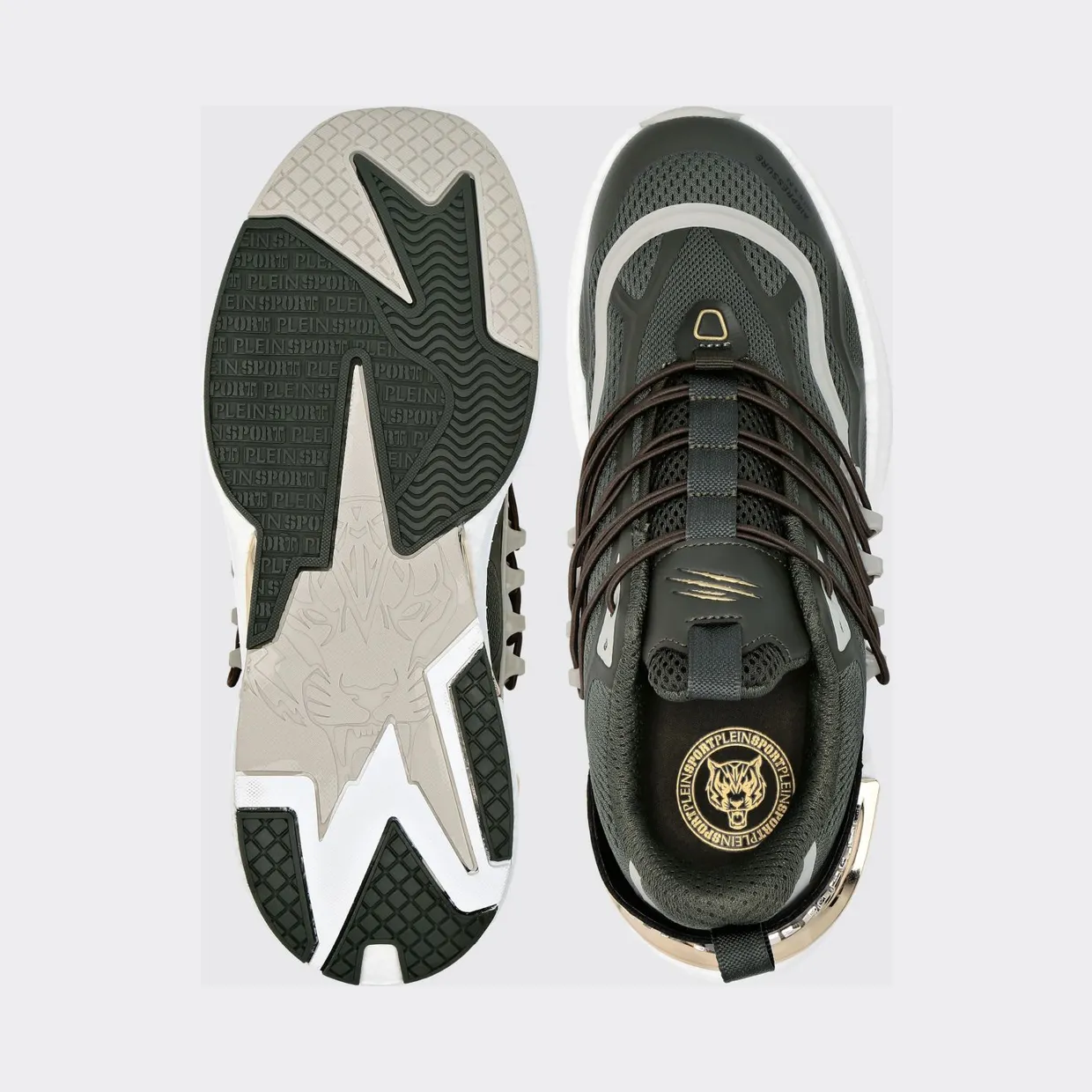 Plein Sport Air Pressure Gen. X.04 Low-Top Sneakers in Mesh with Chunky Sole Gold (SAESUSC0736STE003N6593) (3)