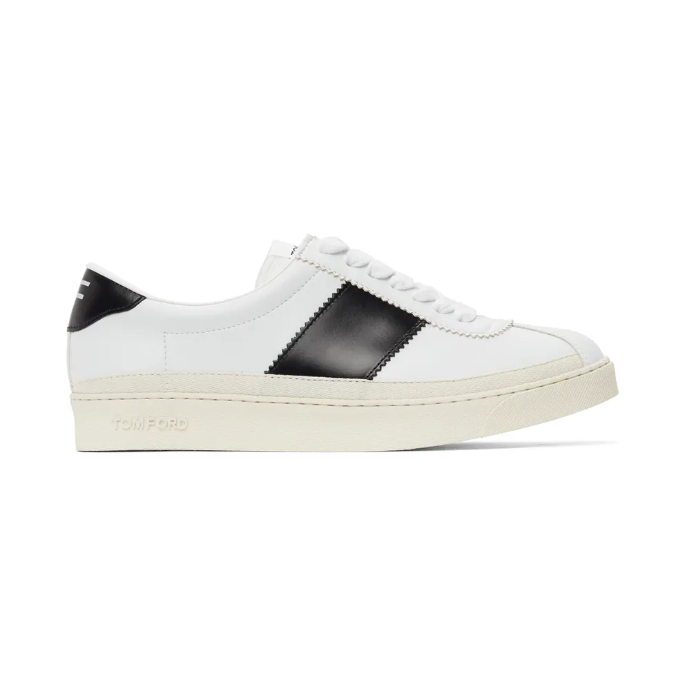 Tom Ford White and Black Bannister Sneakers (J1261T-TAP001)