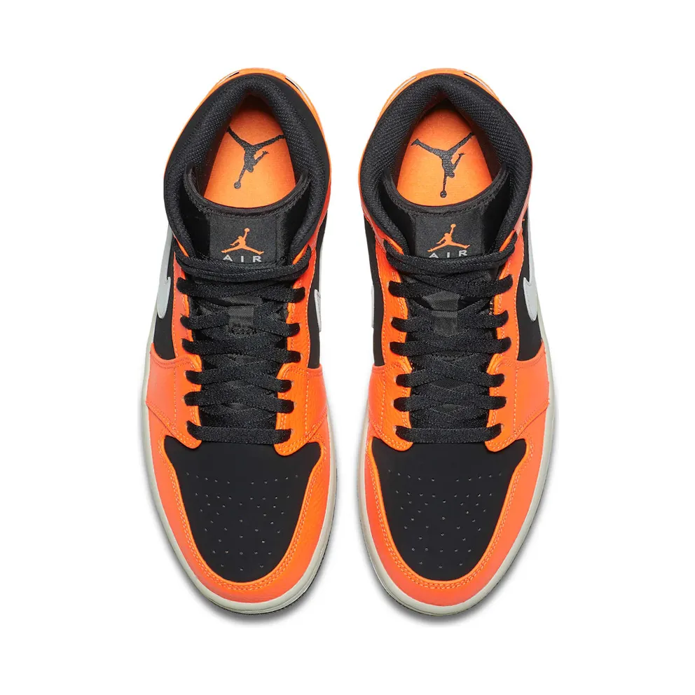 Jordan 1 Mid Black Cone Black/Cone-Light Bone (554724-062)