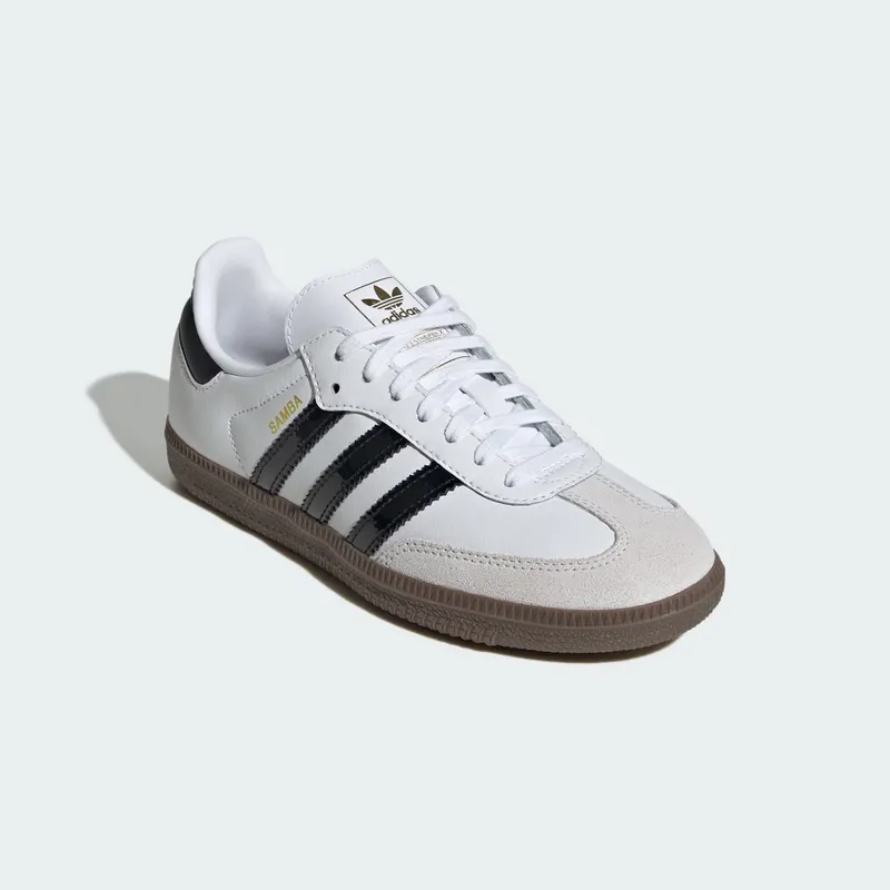 adidas Samba OG White Black Patent Stripes (JQ2846)