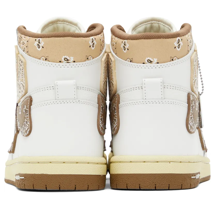 AMIRI White & Brown Skel Top Hi Sneakers (PF22MFS032-126) (2)