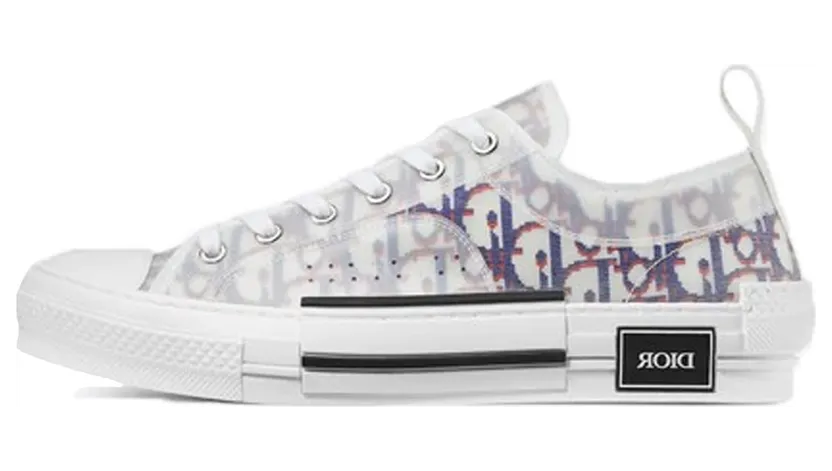 Dior B23 Low Top Red Blue Oblique (3SN249YTG-H563)