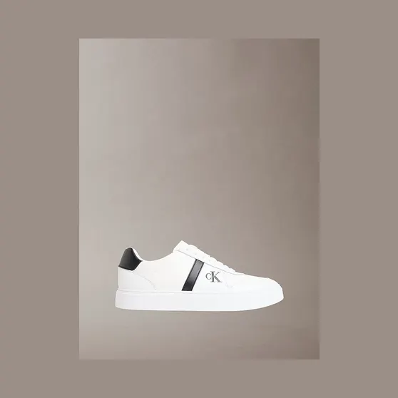 Calvin Klein CK Baseline – Leather Signature Logo Trainers (HM0HM0223701W)