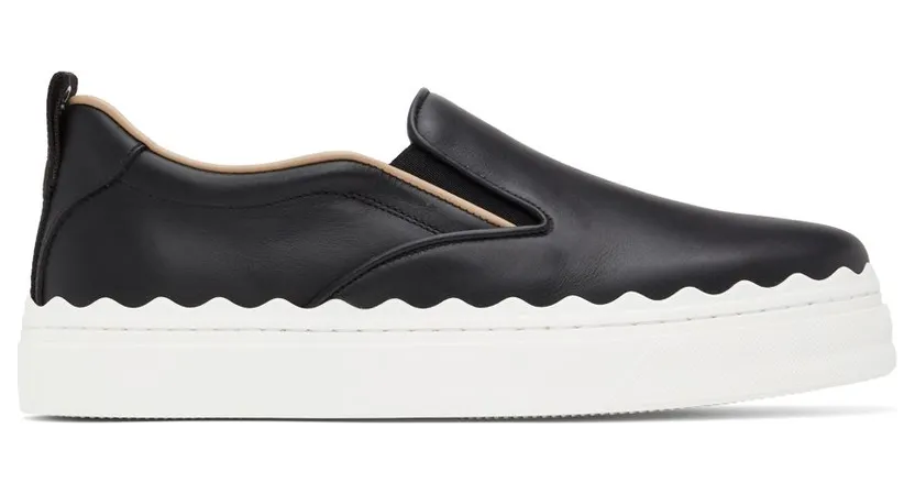 Chloé Black Lauren Slip-On Sneakers (CHC21U42142)