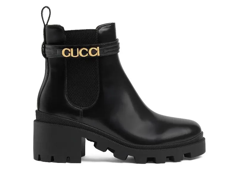 Gucci Logo-Strap Chelsea Boots Black (734909 AABK6 1000)