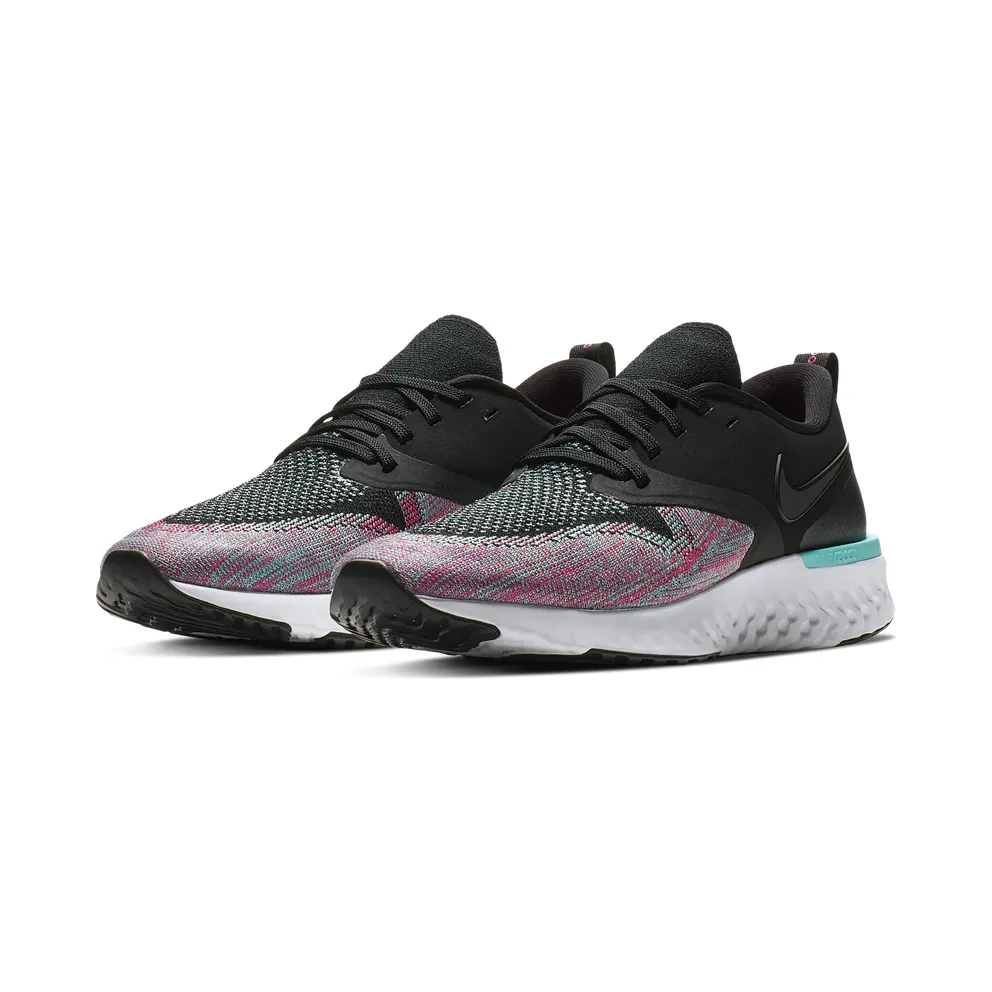 Nike Odyssey React 2 Flyknit Black Hyper Jade Ember Glow (W) Black/Black-Hyper Jade-Ember Glow-Sapphire (AH1016-003)