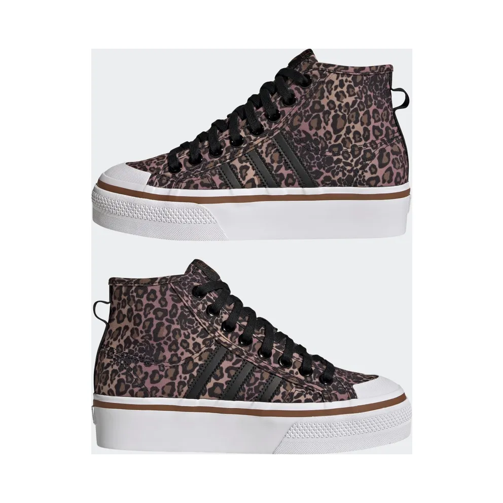 Adidas Nizza Platform Mid Core Black / Cloud White / Wild Brown (GY9531)