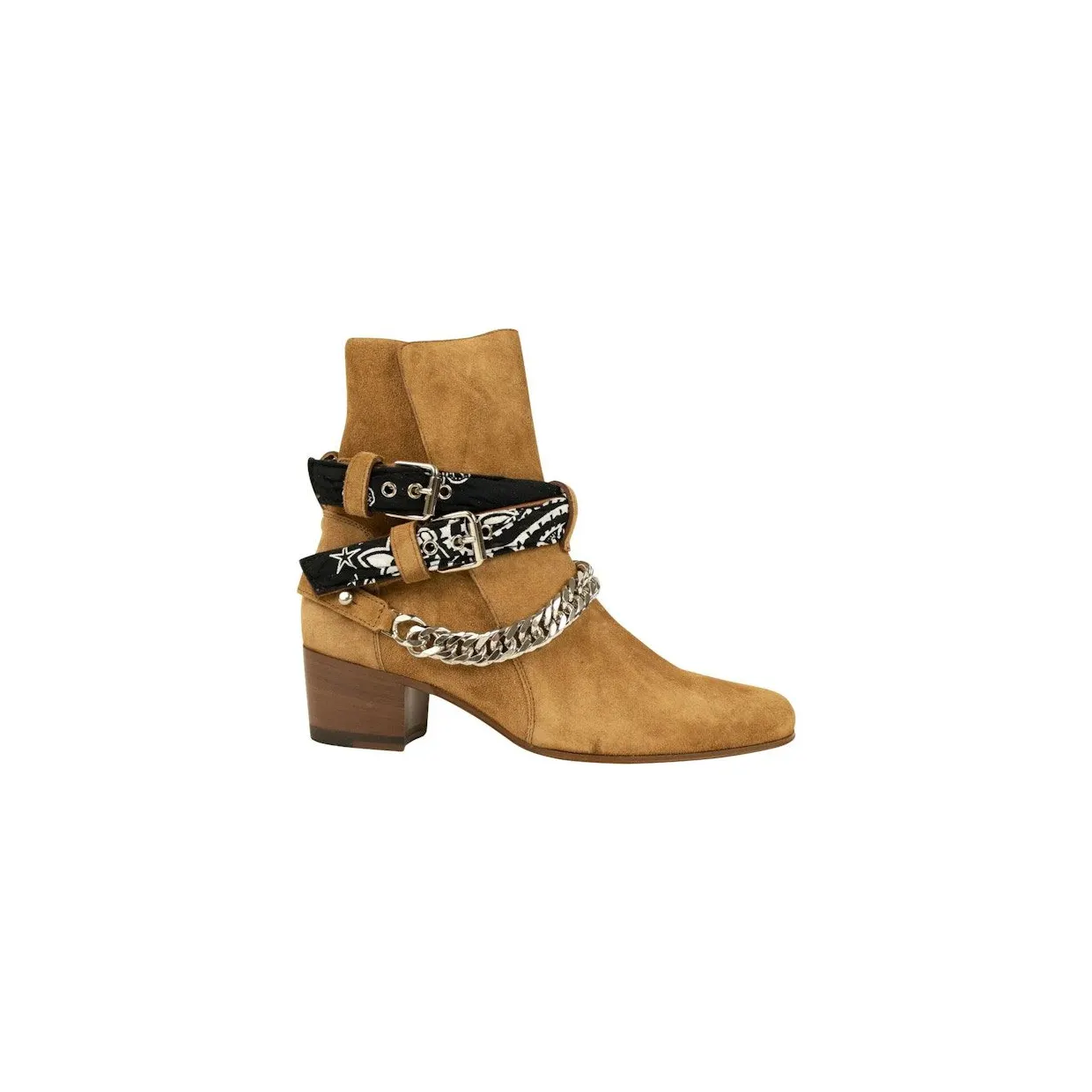 AMIRI Bandana Buckle Boots Tan Suede (W0F20347SU-TAN)