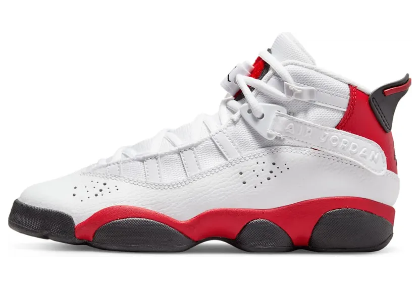 Jordan 6 Rings “White / University Red / Black” (323419-126)