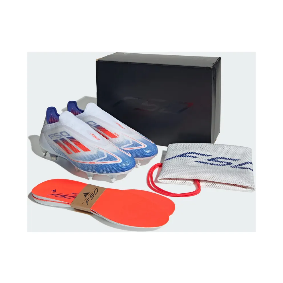 adidas F50 Elite Laceless SG Cloud White Solar Red Lucid Blue (IF1319)