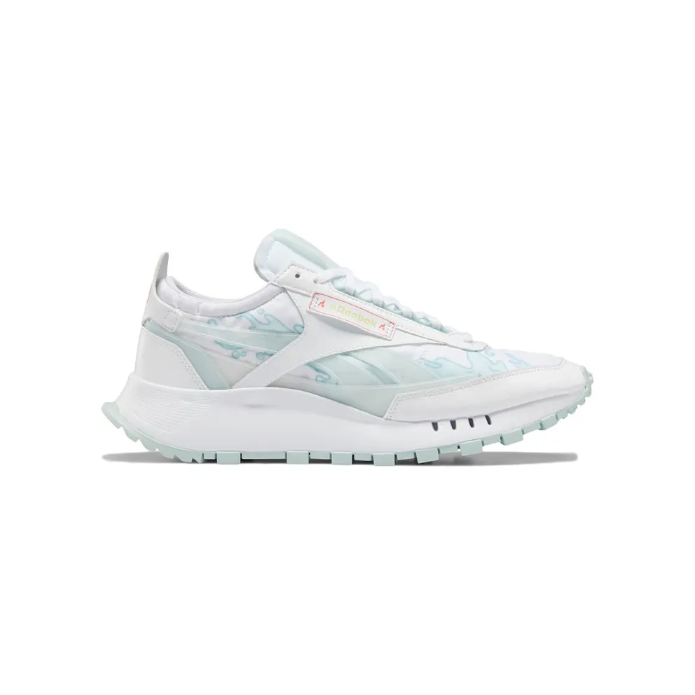 Reebok Hot Ones Classic Leather Legacy Shoes White / Chalk Blue / Neon Cherry