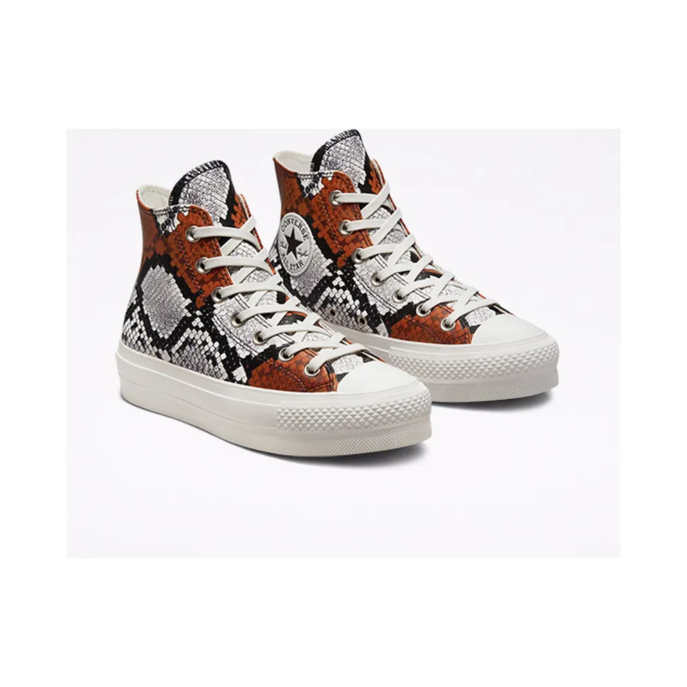 Converse Authentic Glam Platform Chuck Taylor All Star Vintage White/Black/Orange (573082C)