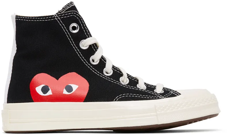 Comme des Garçons Play Black Converse Edition Half Heart Chuck 70 High (K112)