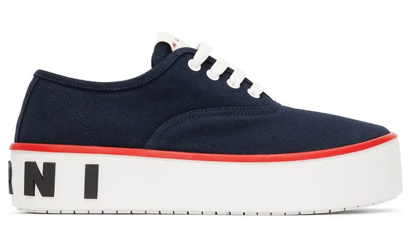 Marni Navy Maxi Logo Paw Sneakers (SNZU009503 P3571)