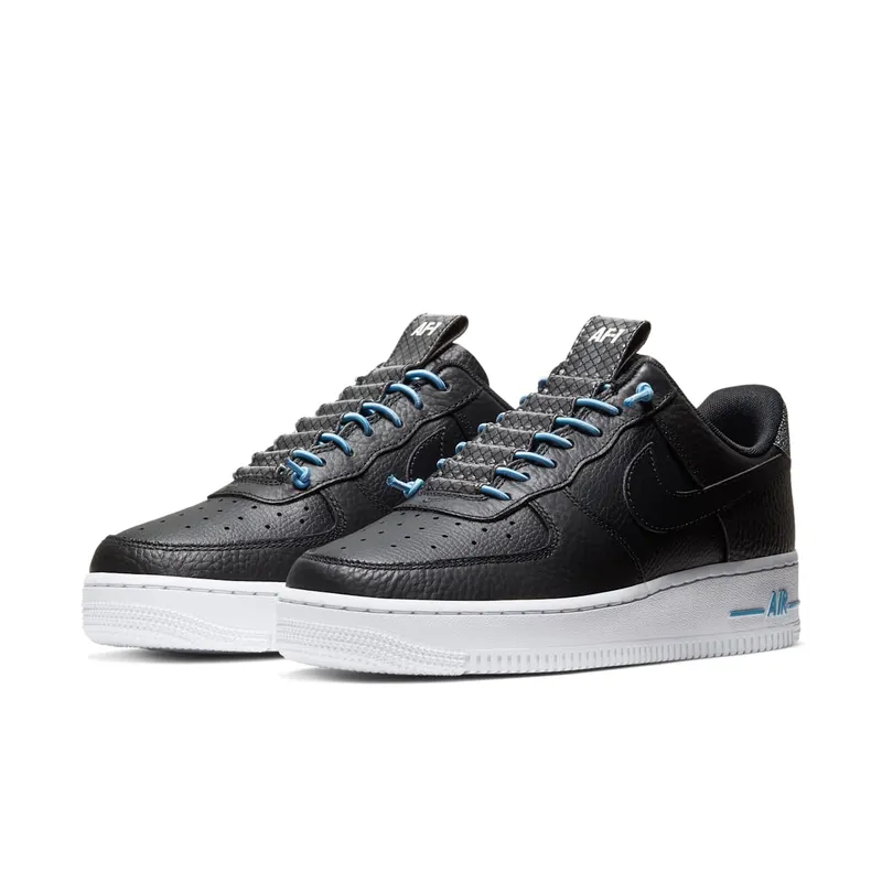 Nike Air Force 1 Low 07 Lux Black Light Blue (W) Black/Light Blue-Black-White (898889-015)