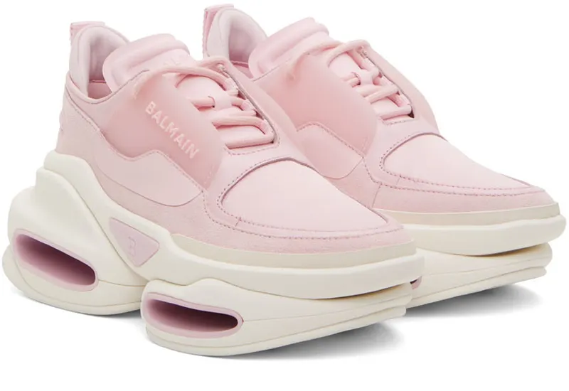 Balmain Pink B-Bold Low-Top (YN1VI541LSWT)
