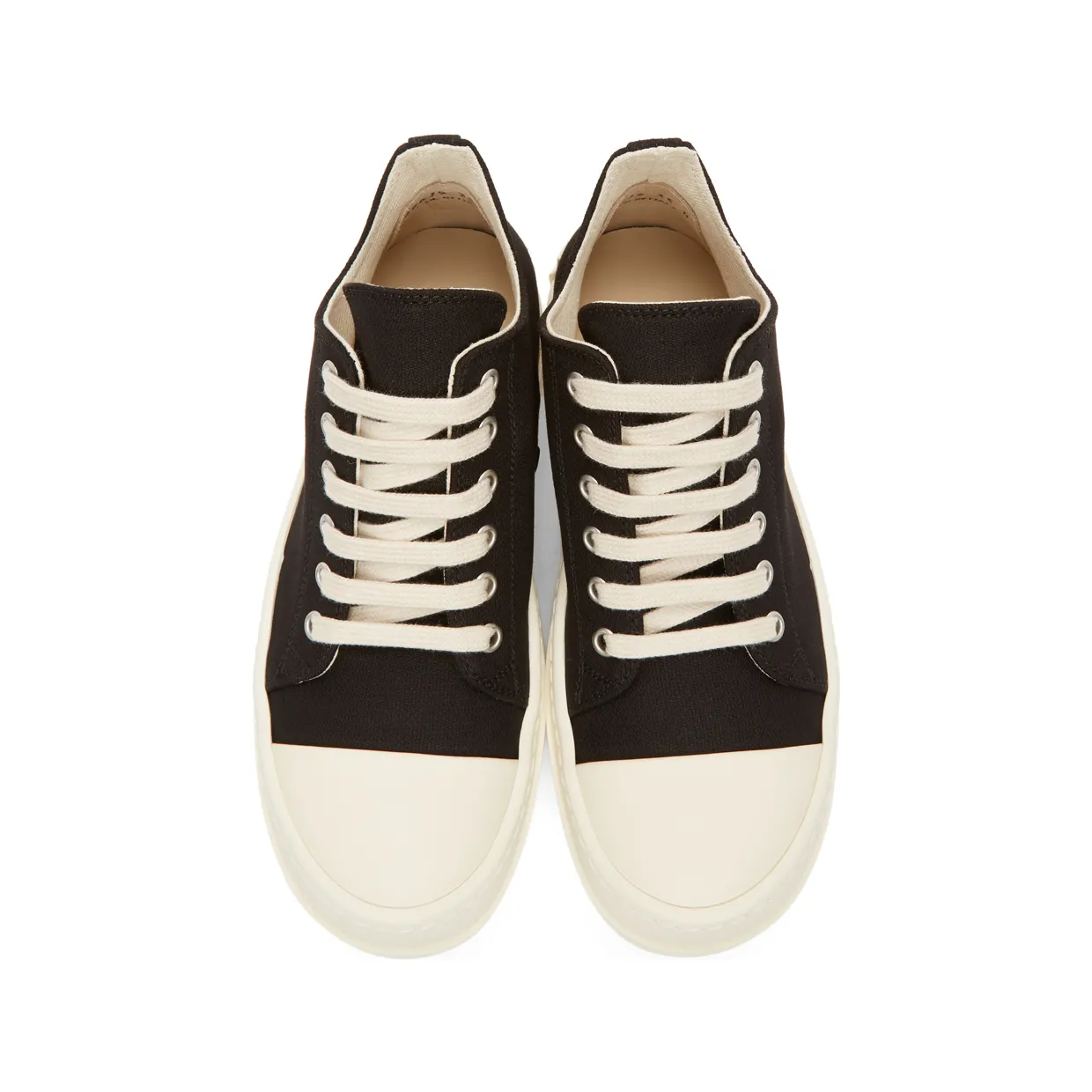 Rick Owens Drkshdw Black License Plate Low Sneakers (DU21S2802 TNAPH2) (5)
