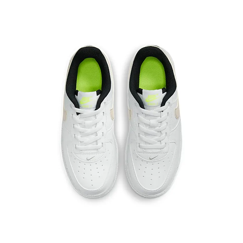 Nike Force 1 Younger Kids’ White 50% Sustainable Materials (DH8696-101)