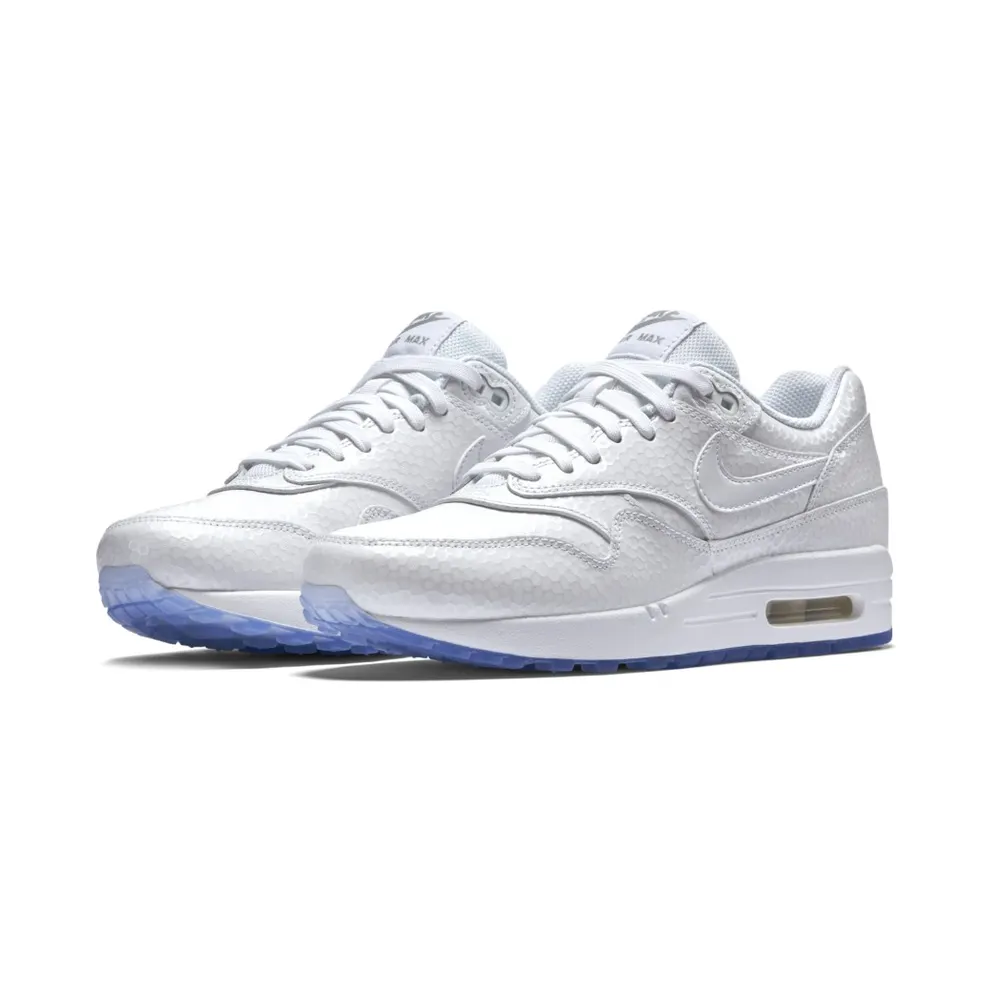 Nike Air Max 1 White Metallic Silver Ice (W) White/White-Metallic Silver (454746-106)