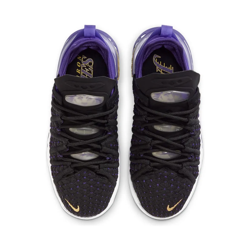 Nike LeBron 18 GS ‘Lakers’ Black/Metallic Gold/Court Purple/White (CW2760-004)