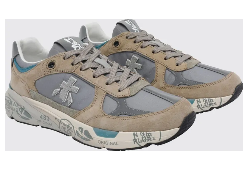Premiata Mase Suede and Mesh Sneakers Brown (MASE8023)