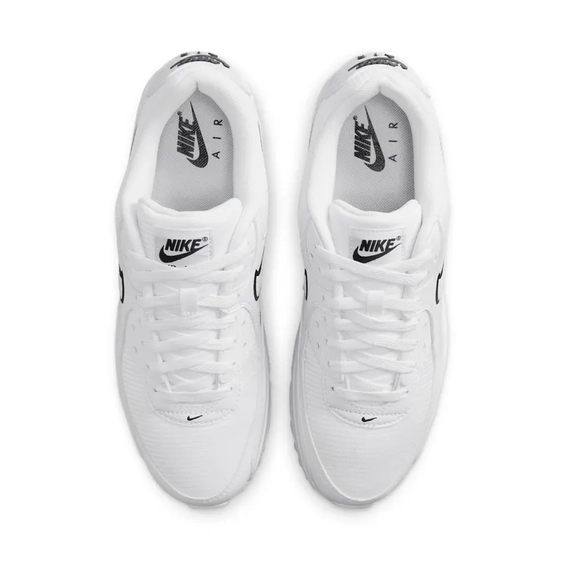 Nike Air Max 90 White Black Outlined Swoosh (HF3835-100)