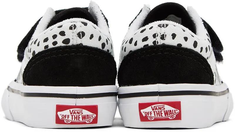 Vans Baby Black & White Old Skool V Sneakers (VN0A4VJJ6BT)