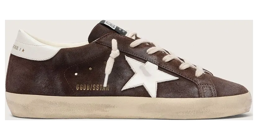 Golden Goose Women’S Super-Star In Brown Suede With White Star (GWF01016.F008949.55827)