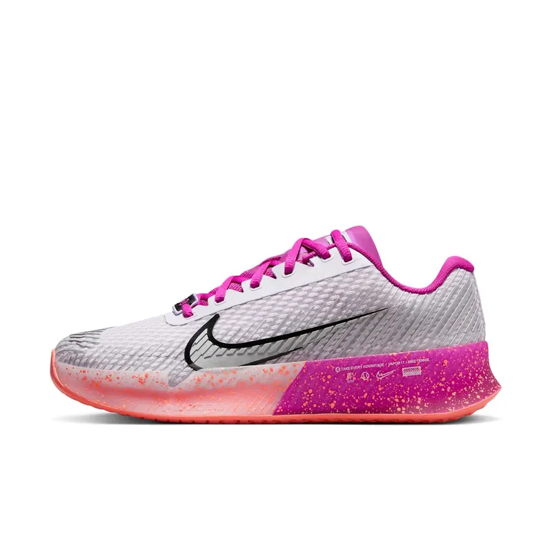 Nike Court Vapor 11 HC Premium Barely Grape Vivid Grape Light Wild Mango Metallic Silver (FQ7266-500)