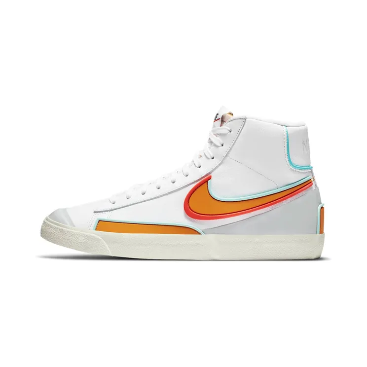 Nike Blazer Mid Infinite “White / Aurora Green / Bright Crimson / Kumquat” (DA7233-100)