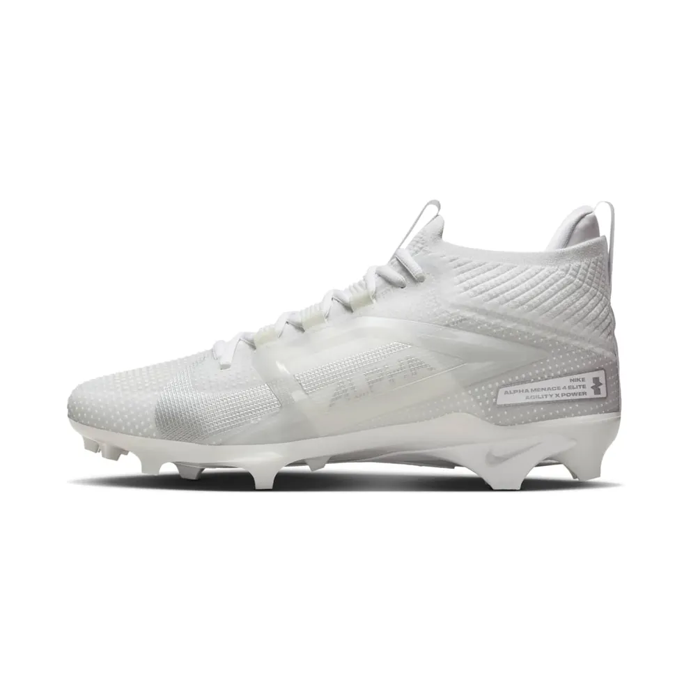 Nike Alpha Menace 4 Elite “White Metallic Silver” (FD7036-101)