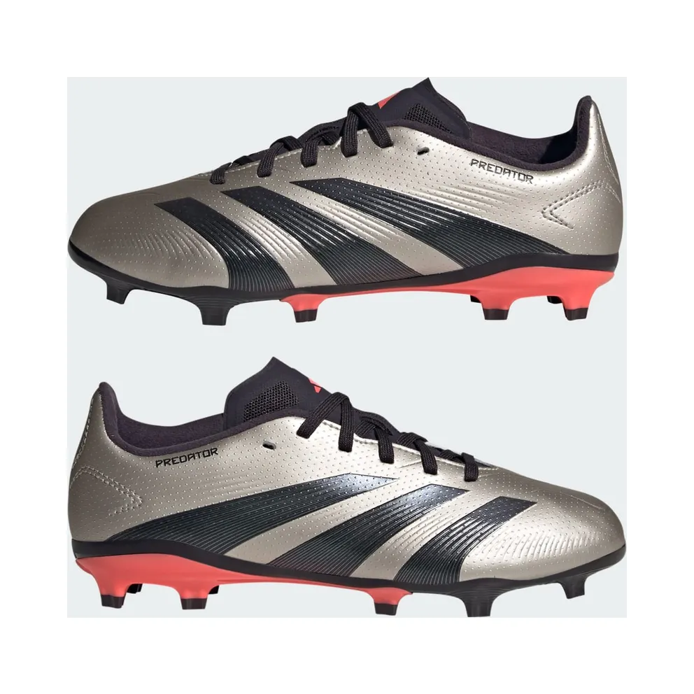 adidas Predator League FG Platinum Metallic Aurora Black Turbo (IF6354)