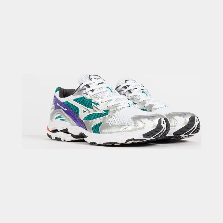 Mizuno Wave Rider 10 White Silver Teal Purple (D1GA210407)