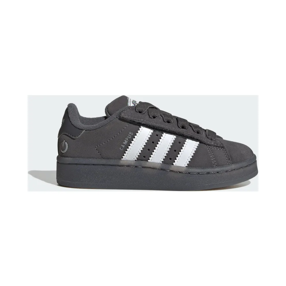 Adidas Campus 00s Led Lights Comfort Closure Elastic Lace Sneakers Kids Grey Five / Cloud White / Grey Two (JS1281)
