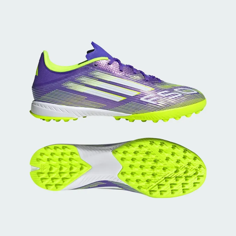 adidas F50 League TF Purple Rush Cloud White Lucid Lemon (JH7724)