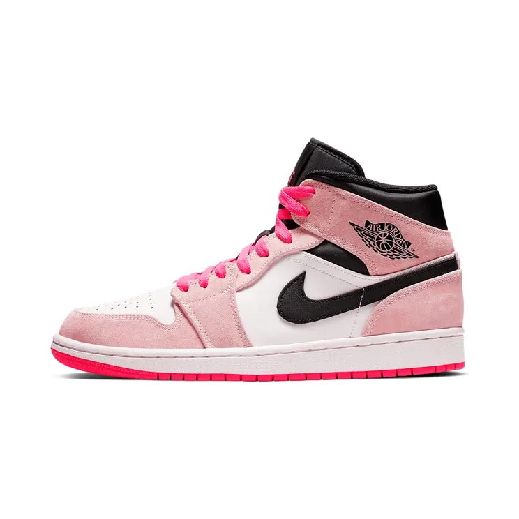 Air Jordan 1 Mid “Crimson Tint / Black / Sail / Hyper Pink” (852542-801)