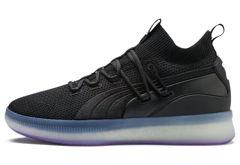 Puma Clyde Court Disrupt Black Electric Purple