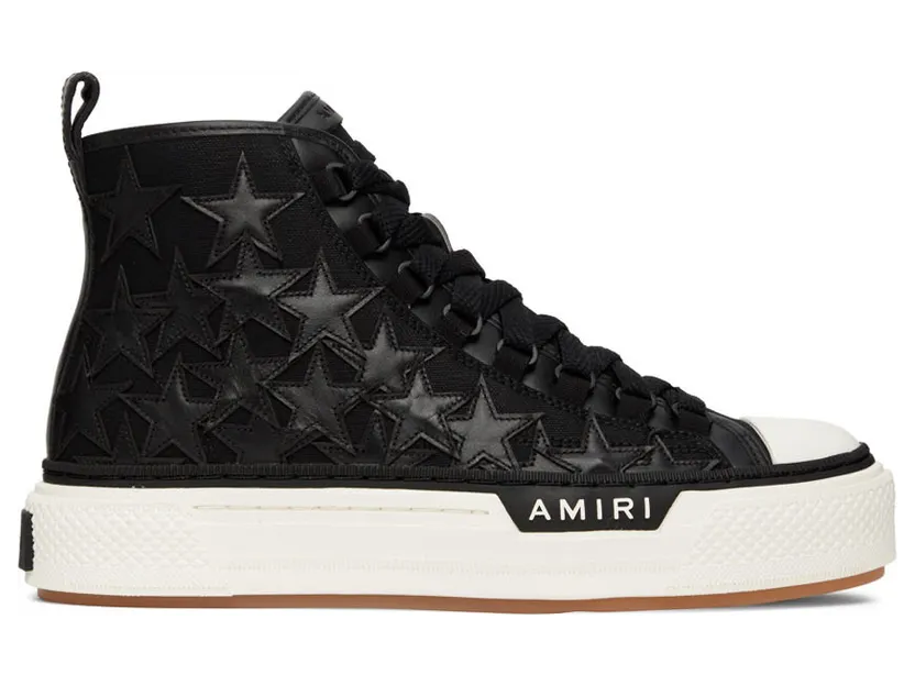 AMIRI Black Stars Court High-Top Sneakers (PF22MFS011-004)