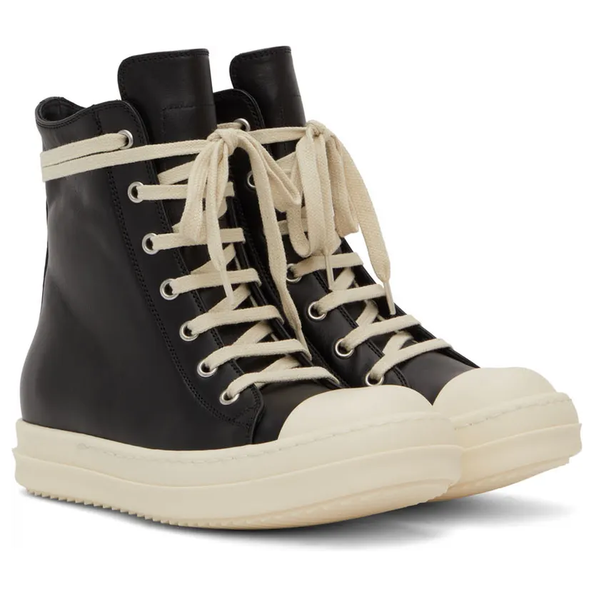 Rick Owens Black Strobe Sneakers (RP02B6890 LPO) (4)
