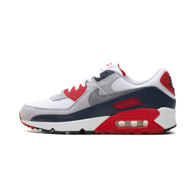 Nike AIR MAX 90 “White/Cool Grey-university Red” (DM0029-117)